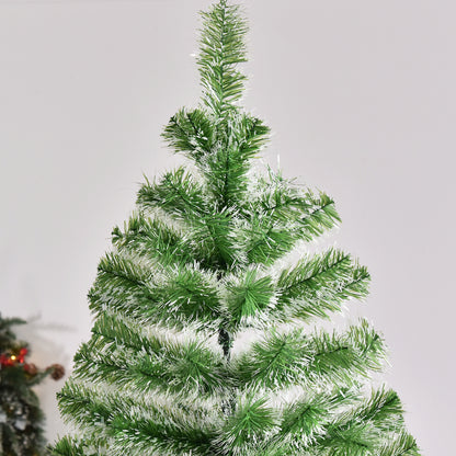 HOMCOM 7FT Indoor Christmas Tree Artificial Decoration Xmas Gift with Metal Stand Branch Tips-Artificial Trees-ChewyGames-ChewyGames