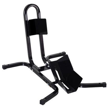 HOMCOM Metal Motorcycle Motorbike Wheel Chock Locking Stand System 17", 19", 21"/43, 48, 51 cm Front Wheels Steel Adjustable Fixing Tyre Holder Support