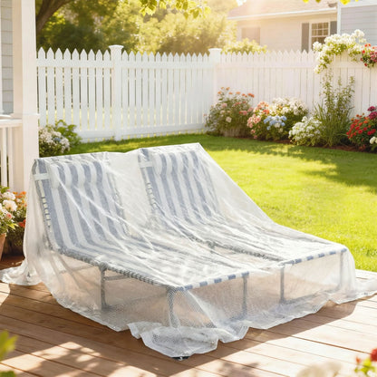 Outsunny 3 x 5m Waterproof Tarpaulin, Heavy Duty 140GSM Tear-Resistant PE Tarp with Reinforced Grommets, UV Protected Cover