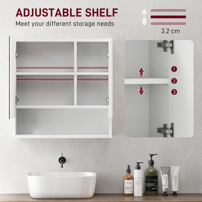 kleankin Wall Mounted Bathroom Storage Cupboard - White