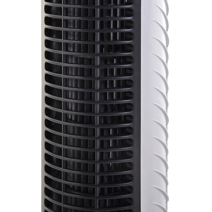 HOMCOM 31 Inch Bladeless Oscillating Tower Fan with 70° Oscillation, Remote Control, 7.5H Timer, 3 Speed 3 Modes, Electric Floor Standing Cooling Fan for Home Bedroom Office, Silver--ChewyGames-ChewyGames