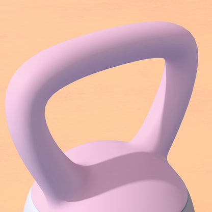 SPORTNOW 10KG Soft Kettlebell, Kettlebell with Non-Slip Handle for Home Gym, Weight Lifting, Strength Training, Purple/Grey