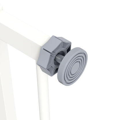 PawHut Adjustable Safety Gate w/ One Extensions, Four Adjustable Screws, White