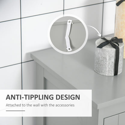 kleankin Modern Bathroom Floor Cabinet - Grey