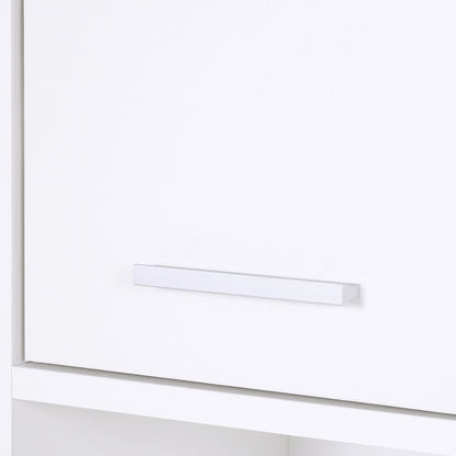 HOMCOM Tall Bathroom Storage Cabinet with Three-position Adjustable Shelves For Neutral Style, Hallway White