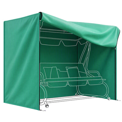 Outsunny 220 x 125cm Three-Seater Swing Chair Protective Cover - Green