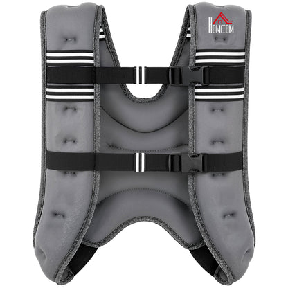 HOMCOM 5KG Weighted Vest, Running Weight Vest with Adjustable Strap, Convenient Pocket and Reflective Strips for Men and Women