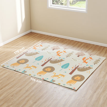 AIYAPLAY Baby Play Mat, Double Sideded Foldable Kids Crawling Mat, Reversible & Waterproof, Animal--ChewyGames-ChewyGames