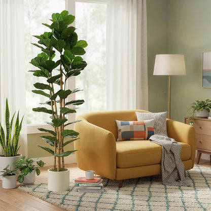 HOMCOM 180cm Artificial Fiddle Leaf Fig Tree - Green