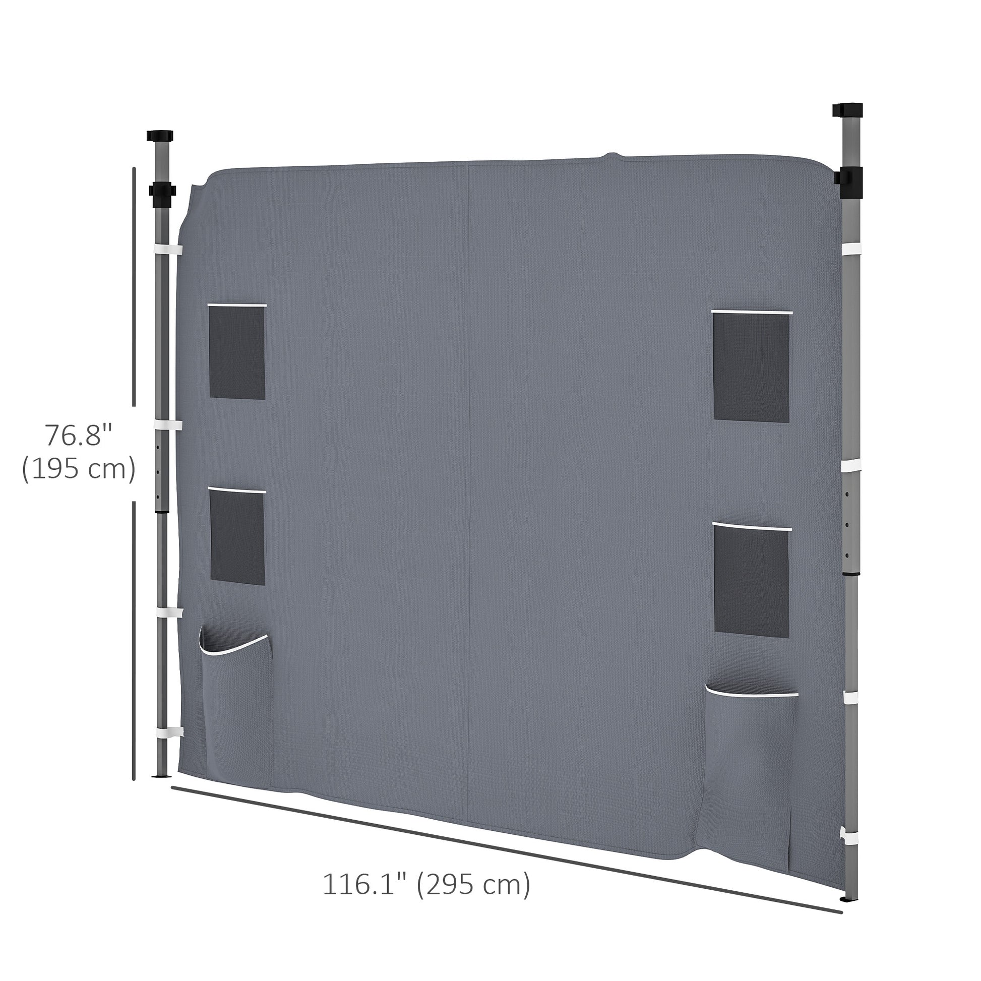 Outsunny 195 x 295cm Replacement Gazebo Sidewall - Grey--ChewyGames-ChewyGames