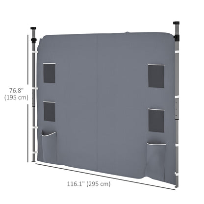 Outsunny 195 x 295cm Replacement Gazebo Sidewall - Grey--ChewyGames-ChewyGames