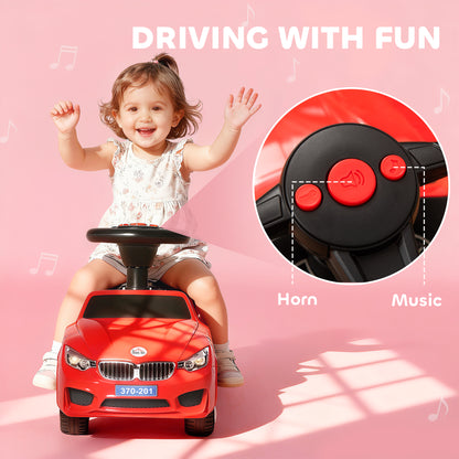 HOMCOM Ride on Car Baby Toddler Walker Foot to Floor Sliding Car Slider, Red