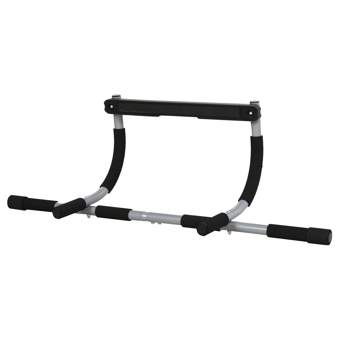HOMCOM Doorway Pull up Bar, Door Frame Chin up Push up Bar for Home Gym Upper Body Workout, No Drilling or Screws, Grey