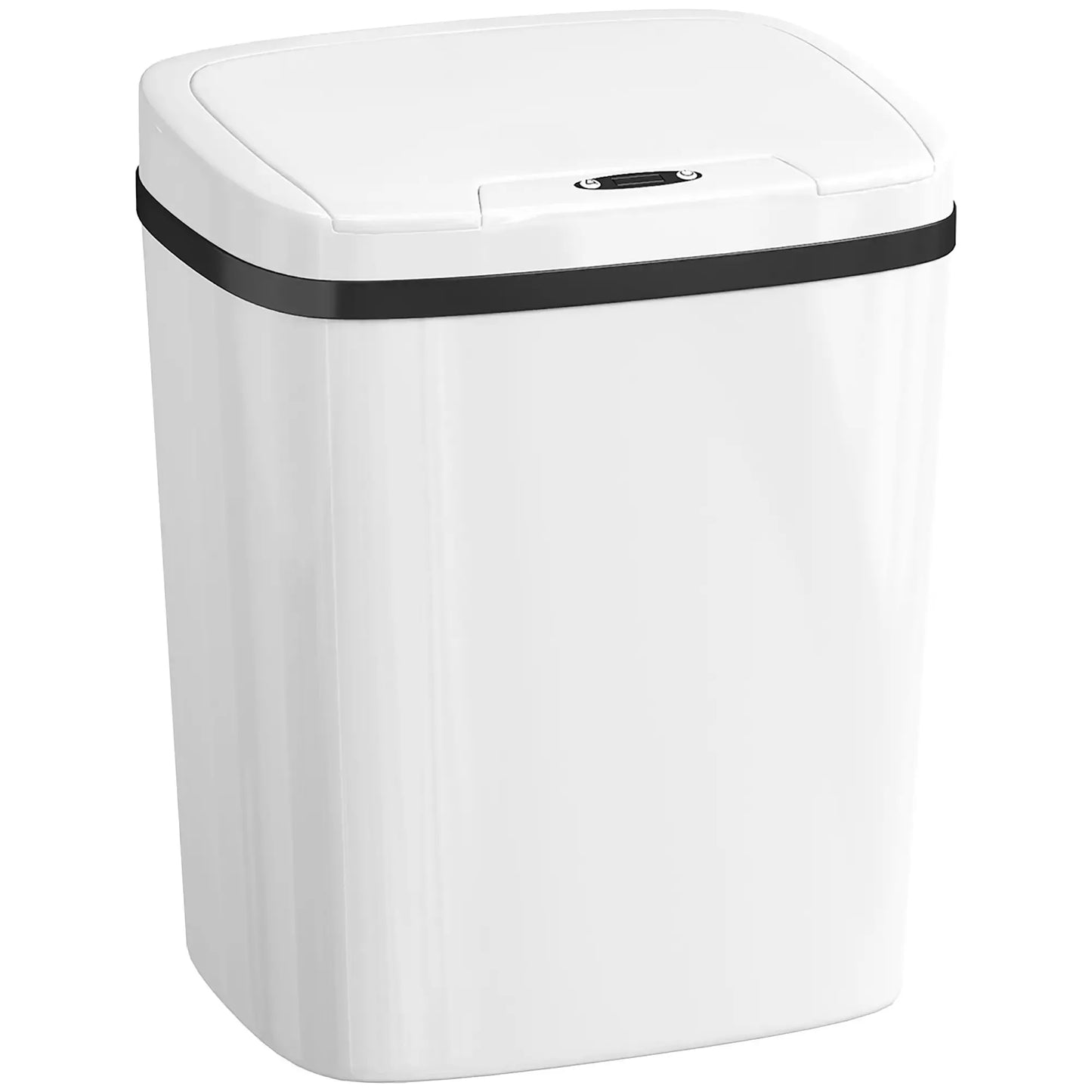 HOMCOM 15L Touchless Sensor Bin Automatic Kitchen Bathroom Rubbish Bin White