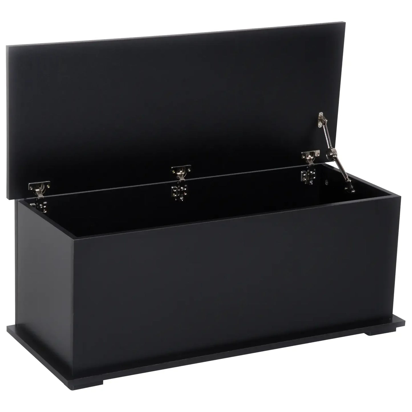 Storage Chest With Lid, 113L Storage Box Black