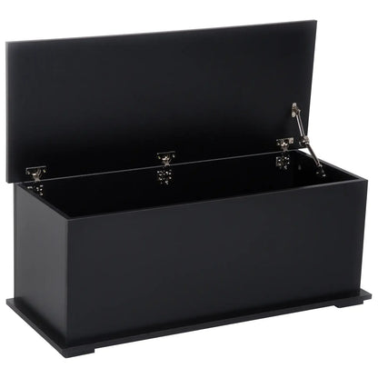 Storage Chest With Lid, 113L Storage Box Black