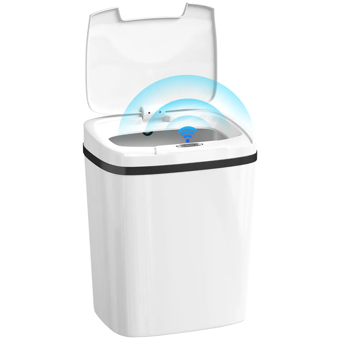 HOMCOM 15L Touchless Sensor Bin Automatic Kitchen Bathroom Rubbish Bin White