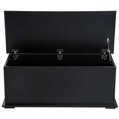 Storage Chest With Lid, 113L Storage Box Black