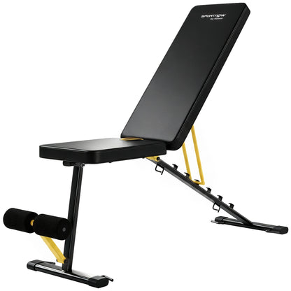SPORTNOW Adjustable Weight Bench, 300kg Incline Decline Flat Foldable Bench Press with 7 Backrest Positions and Resistance Bands