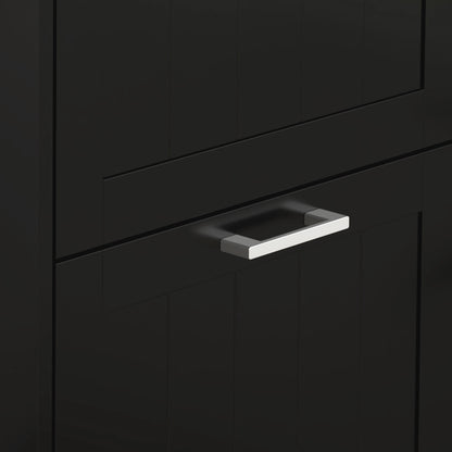 HOMCOM Three-Drawer Minimalistic Shoe Cabinet - Black