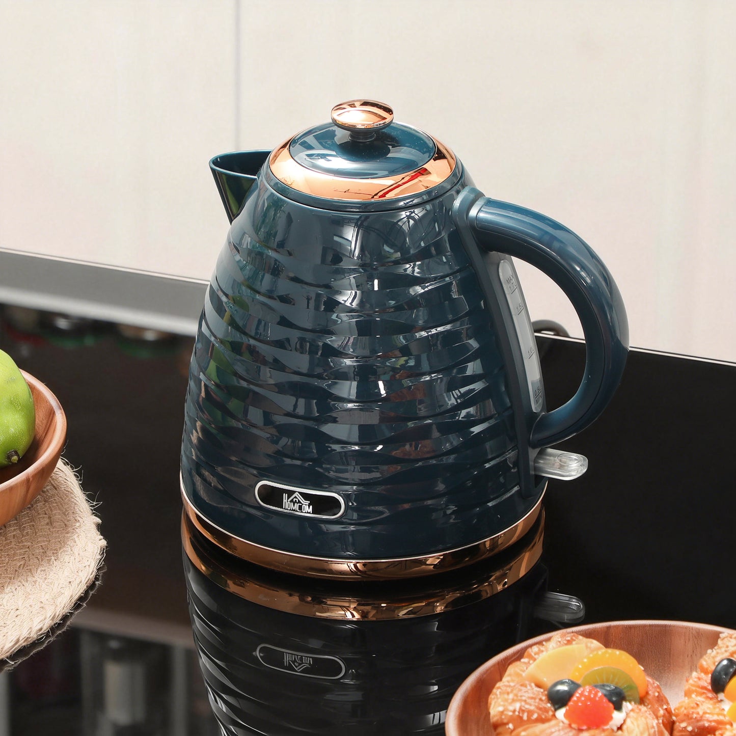 HOMCOM 3kW Rapid Boil Honeycomb Kettle - Dark Blue--ChewyGames-ChewyGames