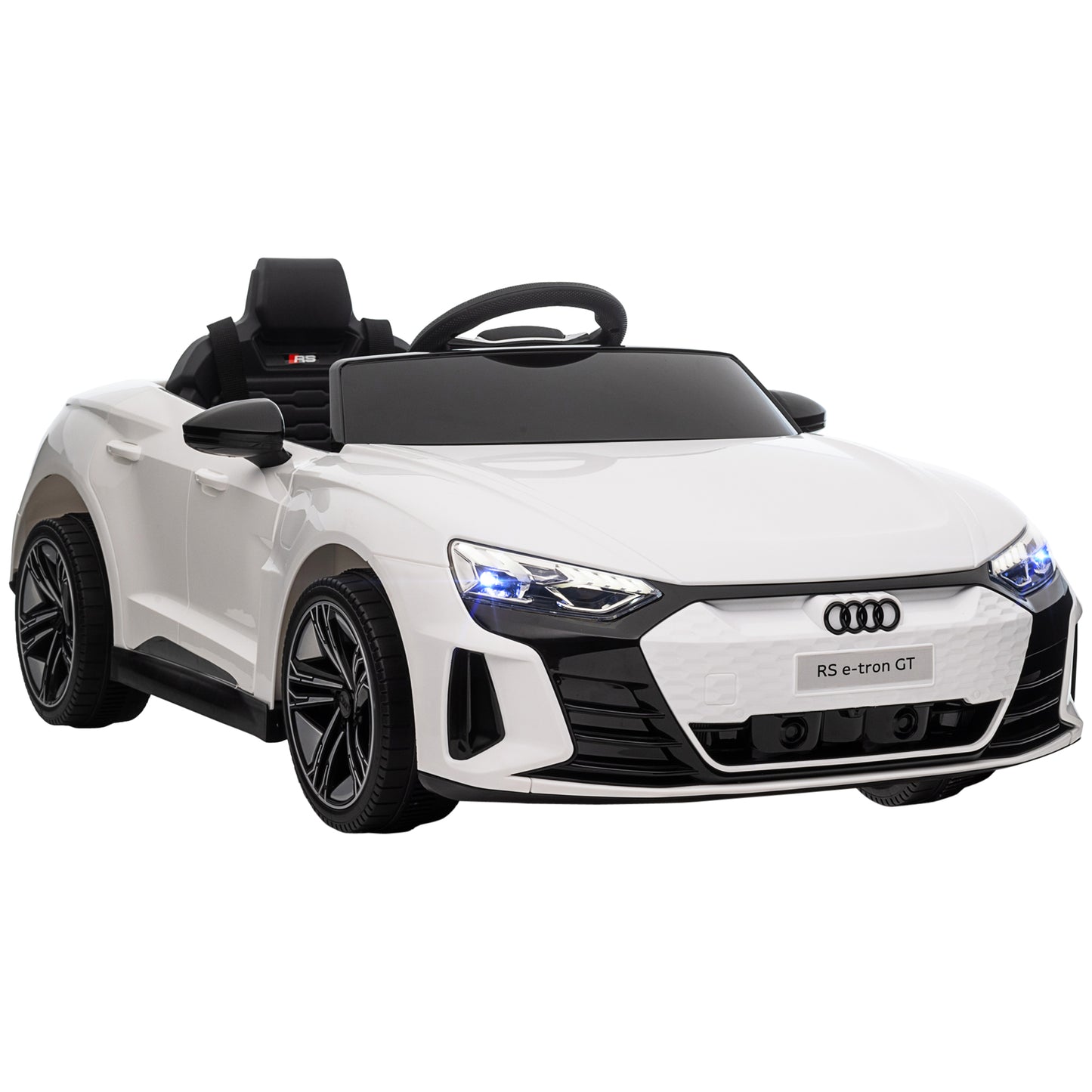 HOMCOM Audi Licensed 12V Kids Electric Ride-On, with Remote Control, Suspension System, Lights, Music, Motor - White--ChewyGames-ChewyGames