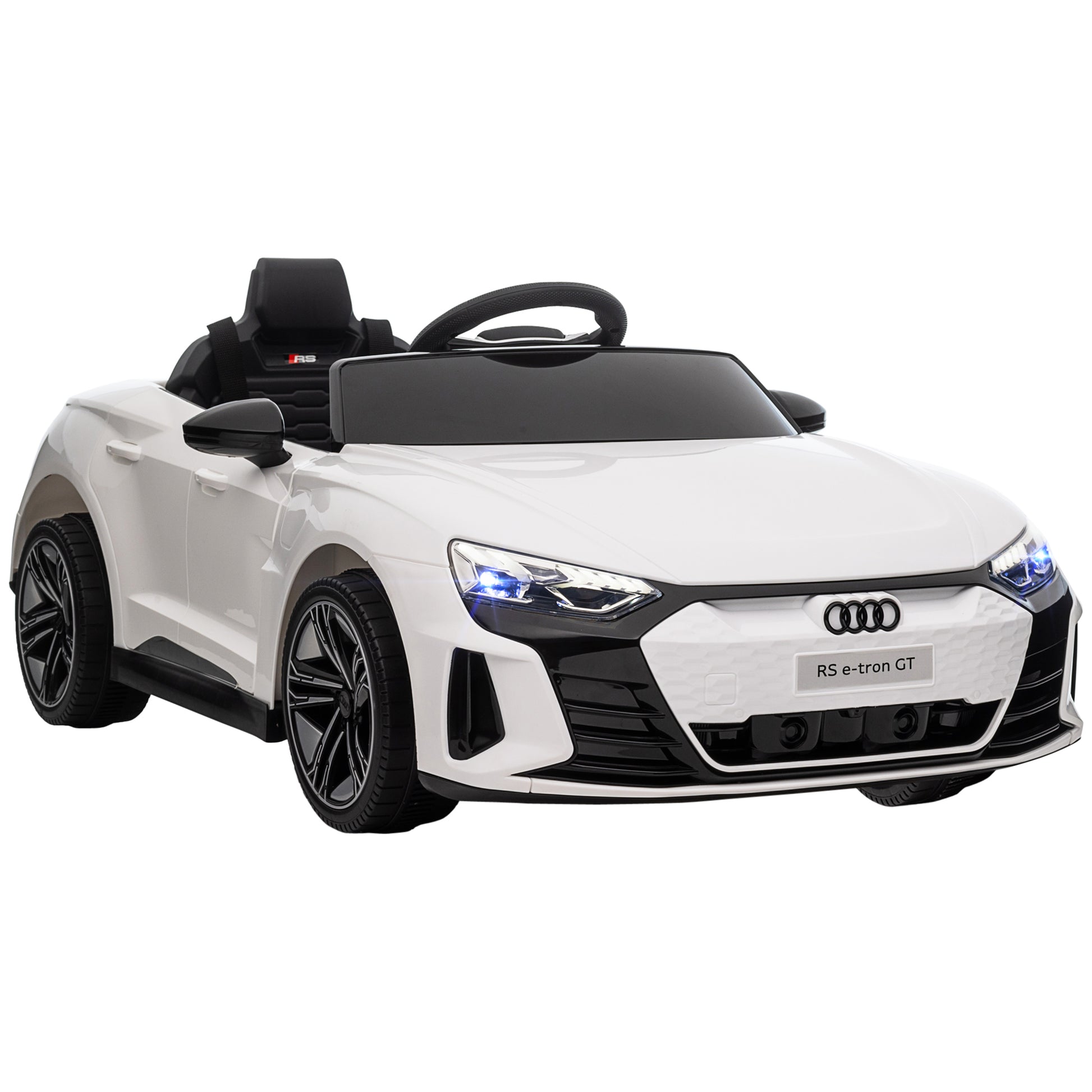 HOMCOM Audi Licensed 12V Kids Electric Ride-On, with Remote Control, Suspension System, Lights, Music, Motor - White--ChewyGames-ChewyGames