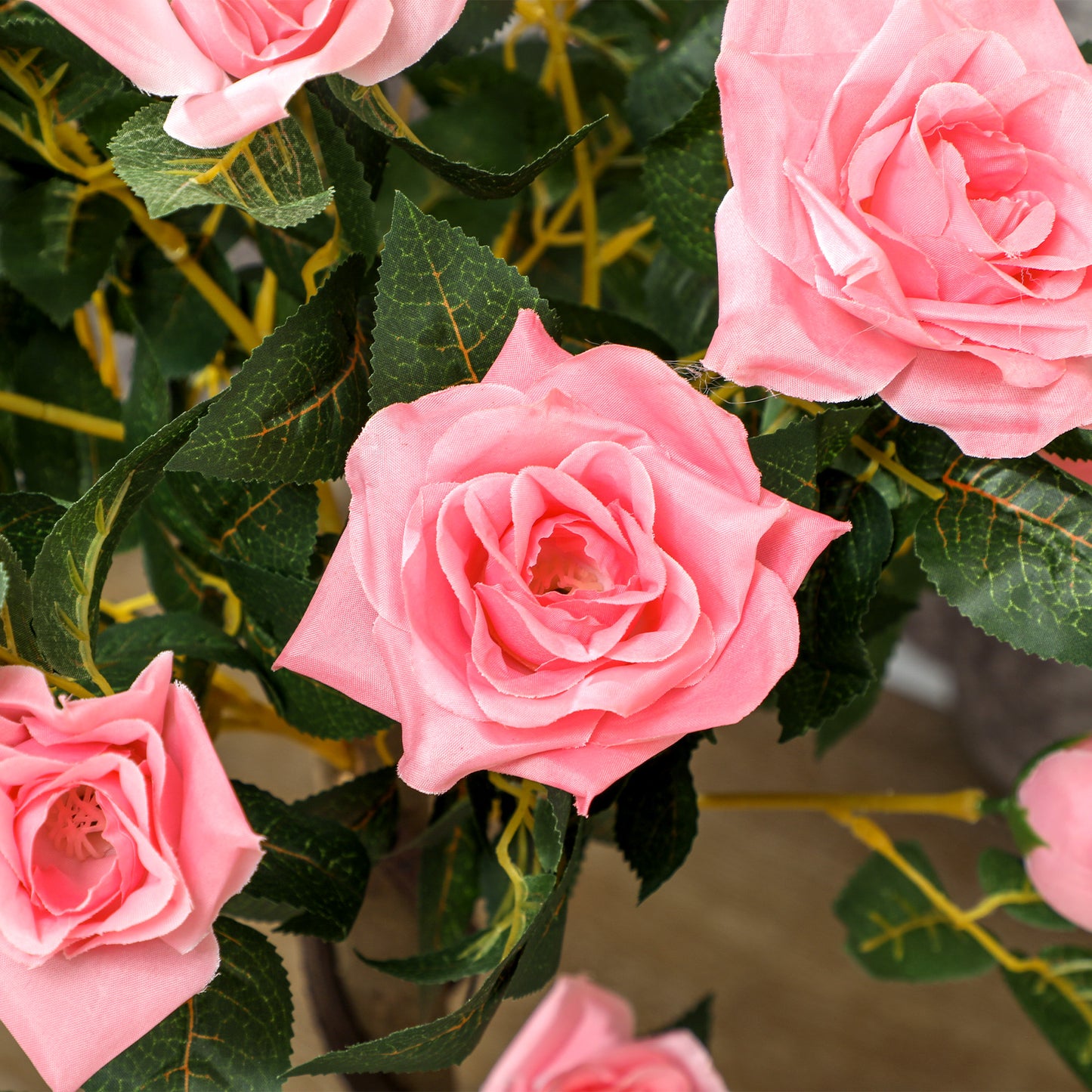 Outsunny Set of 2 Artificial Plants Pink Rose Floral in Pot, Fake Plants for Home Indoor Decor, 90cm--ChewyGames-ChewyGames