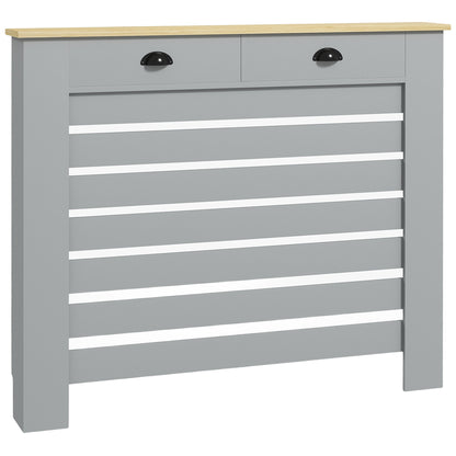 HOMCOM 95.5H x 111Wcm Radiator Cover, with Drawer - Grey--ChewyGames-ChewyGames