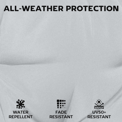 Outsunny Set of 6 Outdoor Seat Cushions with Machine Washable Cover, Water Repellent Seat Cushions Light Grey