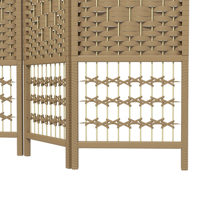 HOMCOM 3 Panel Folding Room Divider, Privacy Screen, Paravent Partition Separator for Living Room, Bedroom, Natural Wood