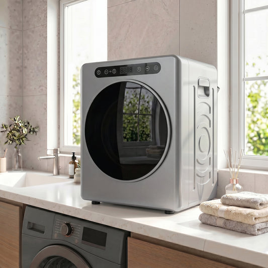 HOMCOM 5 kg Compact 40-60℃  Tumble Dryer - Silver Tone