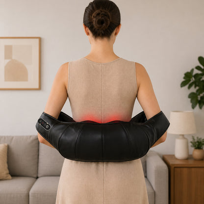 HOMCOM Neck and Shoulder Massager with Heat, Deep Tissue Shiatsu 3D Kneading Massager for Neck, Back, Waist, Foot and Leg
