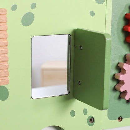 AIYAPLAY Busy Board Panels, Wall Mounted Montessori Inspired Busy Board, Toddler Learning Centre Dinosaur Theme, Green