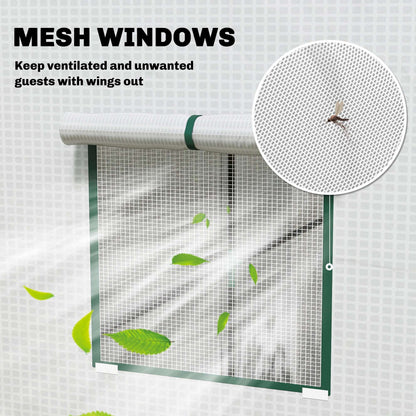 Outsunny PE Cover Walk-in Outdoor Greenhouse, White