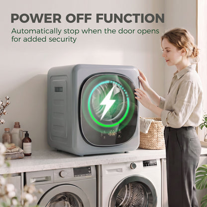 HOMCOM 4kg Vented Tumble Dryer with 5 Drying Mode, 800W Compact Freestanding Front Tumble Dryer, Silver