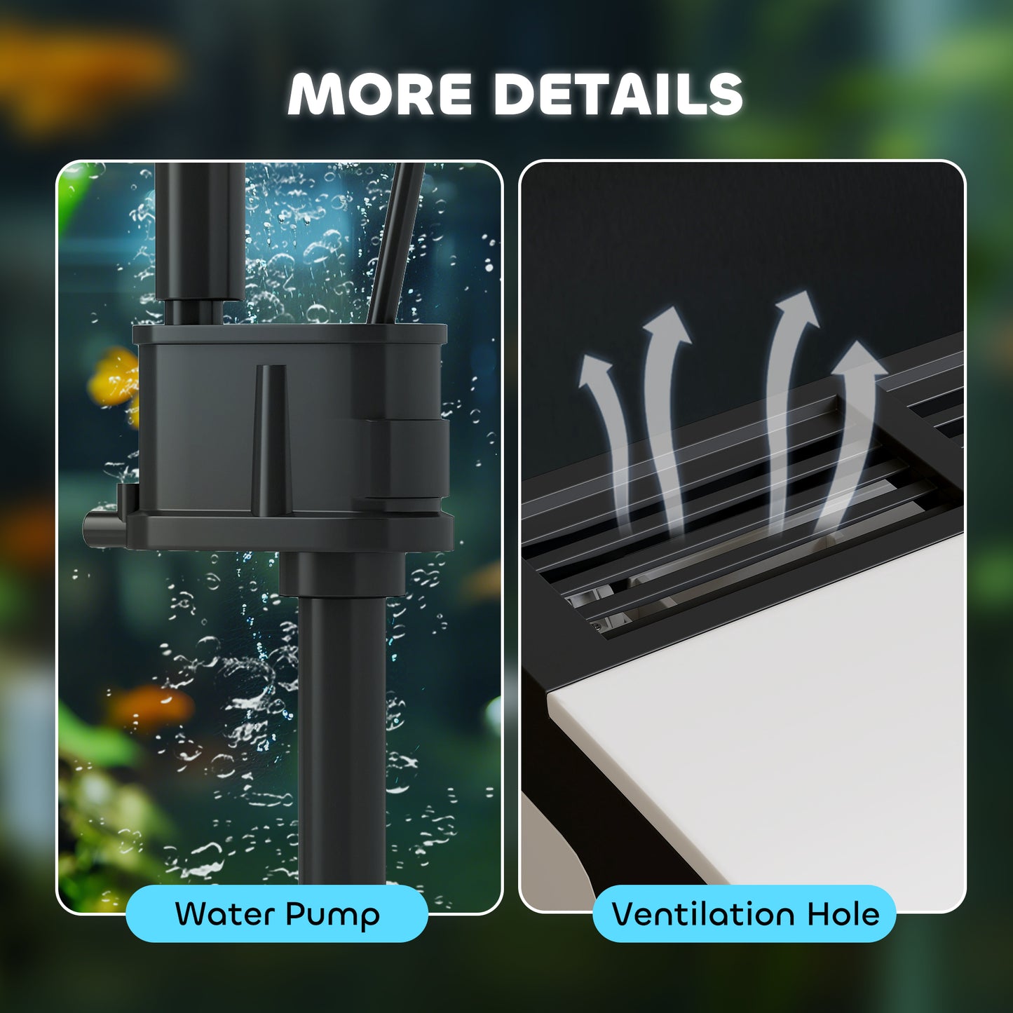 PawHut 13L Glass Aquarium Fish Tank with Filter, LED Lighting, for Betta, Guppy, Mini Parrot Fish, Shrimp, 29 x 20 x 30.5cm