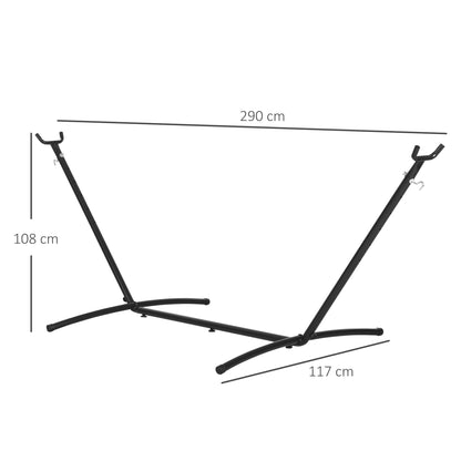 Outsunny 2.9m Universal Hammock Stand Metal Frame Garden Camping Picnic Outdoor Patio Replacement – Stand Only--ChewyGames-ChewyGames