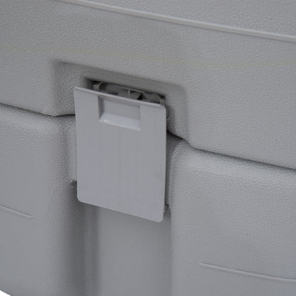 Outsunny Portable Camping Toilet, 20L Flushable Porta Potty Portaloo with 2 Detachable Tanks, Flush and Double Seal Valve for Outdoor Camping Hiking Travel Caravan