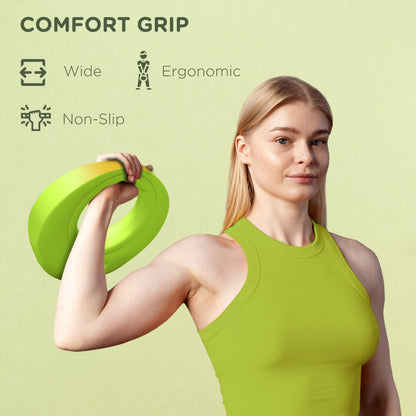 SPORTNOW 8kg Kettlebell, Kettle Bell with Wide Handle for Home Gym, Weight Lifting, Strength Training, Green