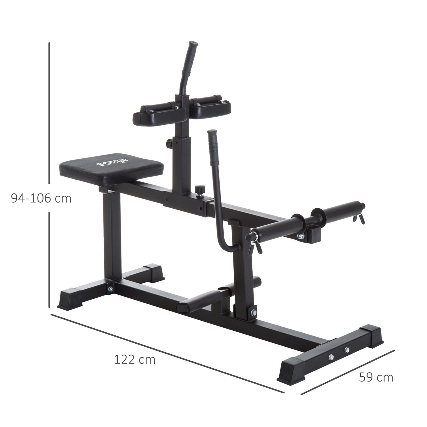 SPORTNOW Seated Leg Extension Machine, Adjustable Leg Raise Machine and Curl Machine with Plate Loaded for Hip, Lower Body and Home Gym Workout