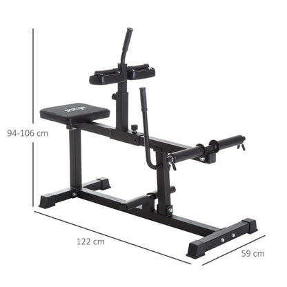 SPORTNOW Seated Leg Extension Machine, Adjustable Leg Raise Machine and Curl Machine with Plate Loaded for Hip, Lower Body and Home Gym Workout