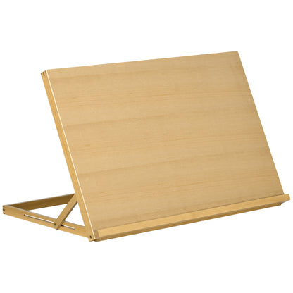 Vinsetto A2 Table Easel, Wooden Drawing Board, Adjustable Desktop Workstation Board for Artists & Crafters, Portable Beech Wood Table Top Box Easel for Painting, Sketching, Arts Crafts