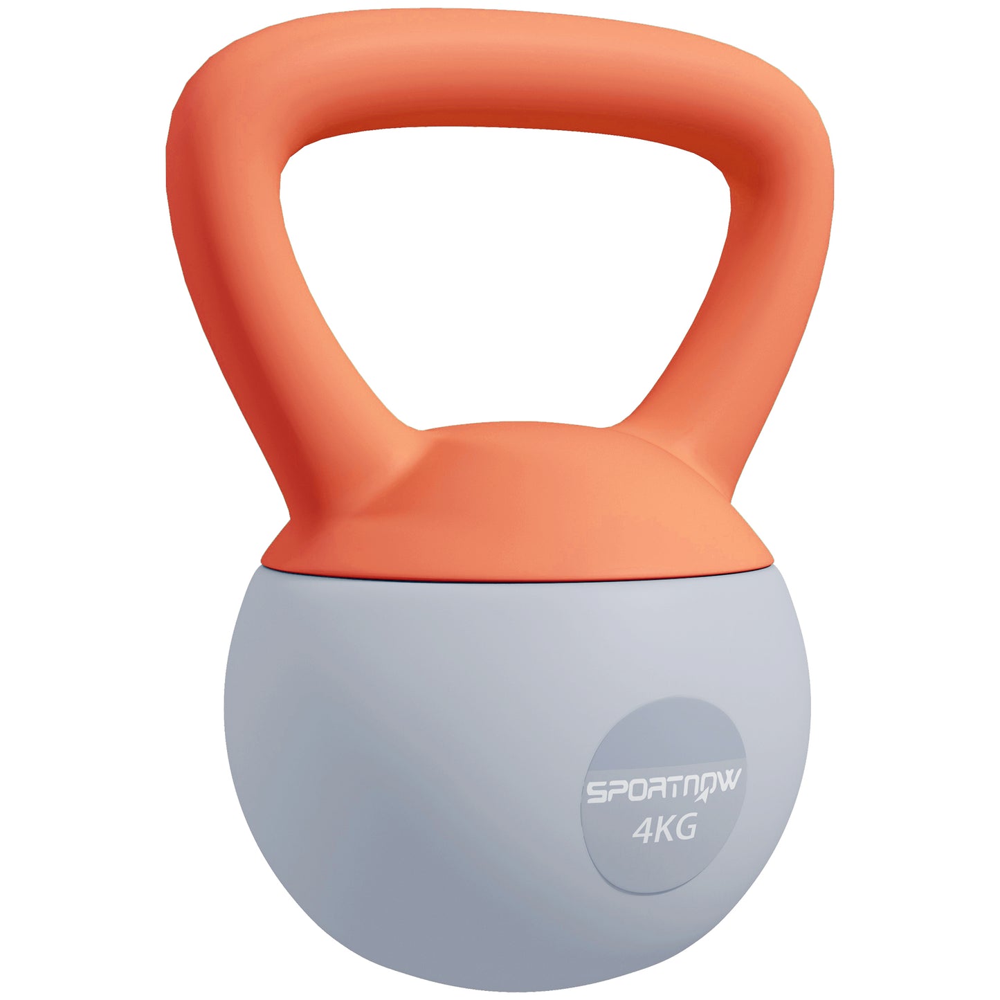 SPORTNOW 4KG Soft Kettlebell, Kettlebell with Non-Slip Handle for Home Gym, Weight Lifting, Strength Training, Orange/Grey--ChewyGames-ChewyGames