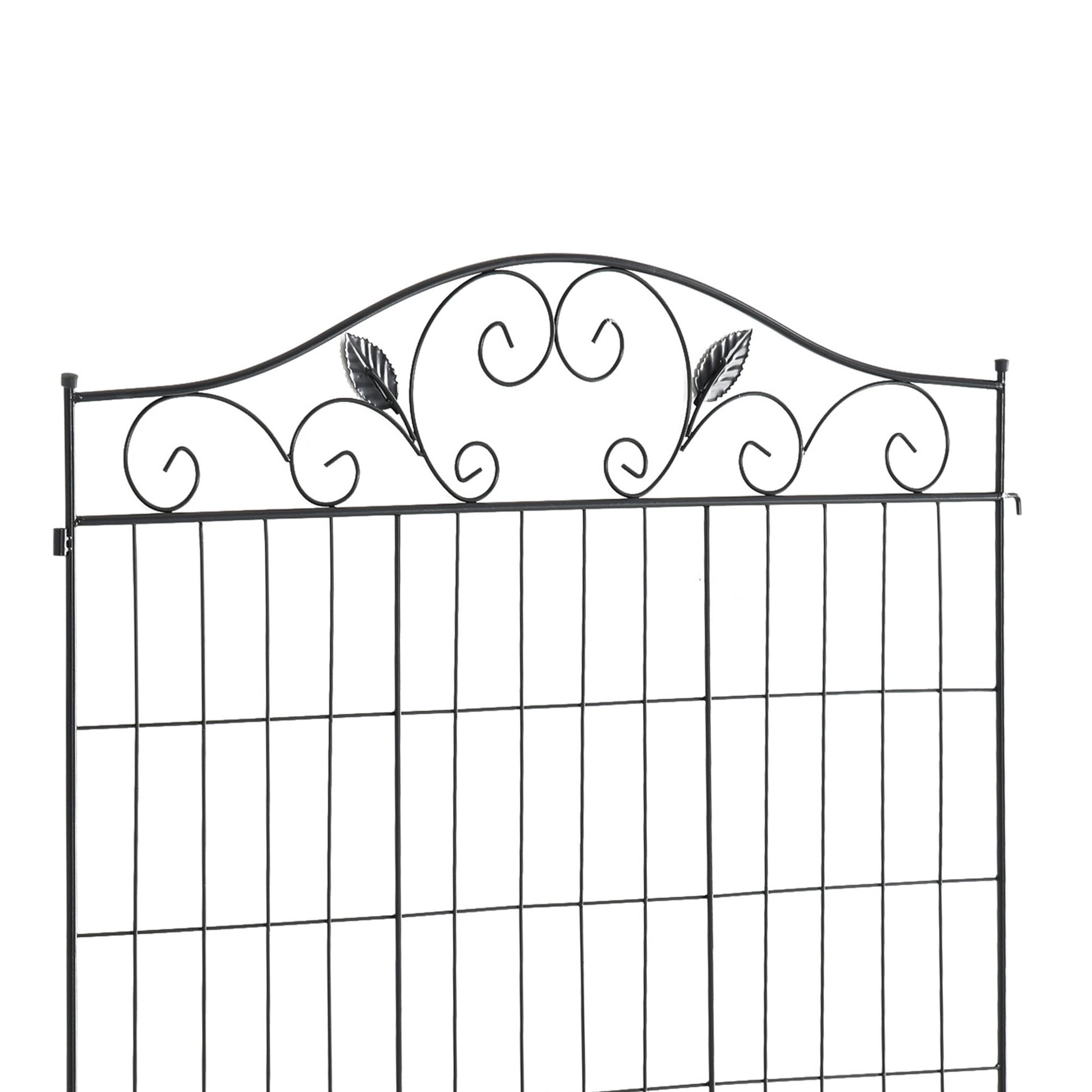 Outsunny Garden Decorative Fence 4 Panels 44in x 12ft Metal Wire Landscape Border Edging--ChewyGames-ChewyGames