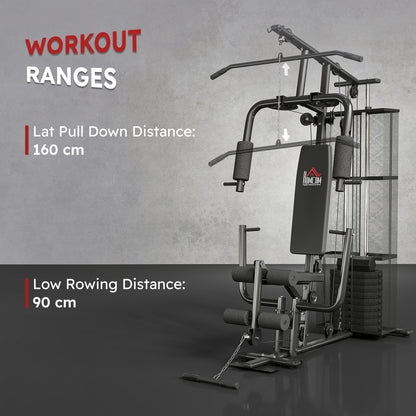 HOMCOM Multifunction Home Gym System Weight Training Exercise Workout Station-Weight Lifting Machines with Pulleys-ChewyGames-ChewyGames