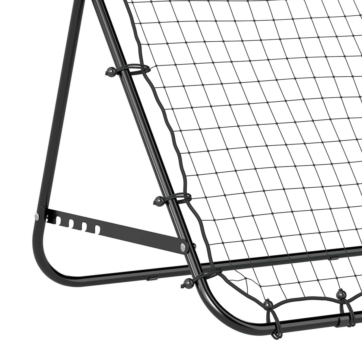 HOMCOM Adjustable Rebounder Net Kickback Target Goal for Teens Adults Training, Black