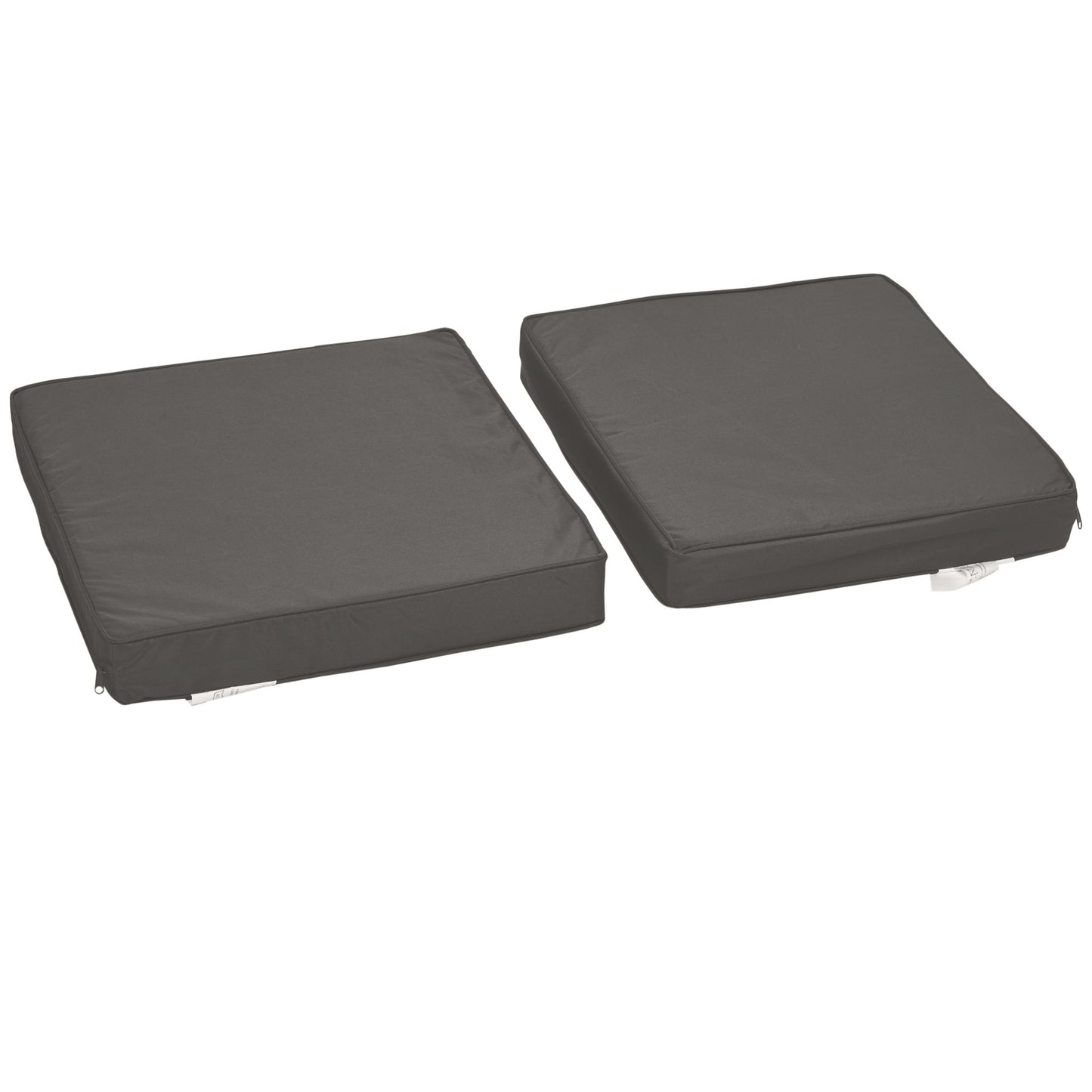 Outsunny 2-Piece Garden Seat and Back Cushion Set, Replacement Cushions for Outdoor Furniture with Seat Cushion and Back Cushion, Dark Grey