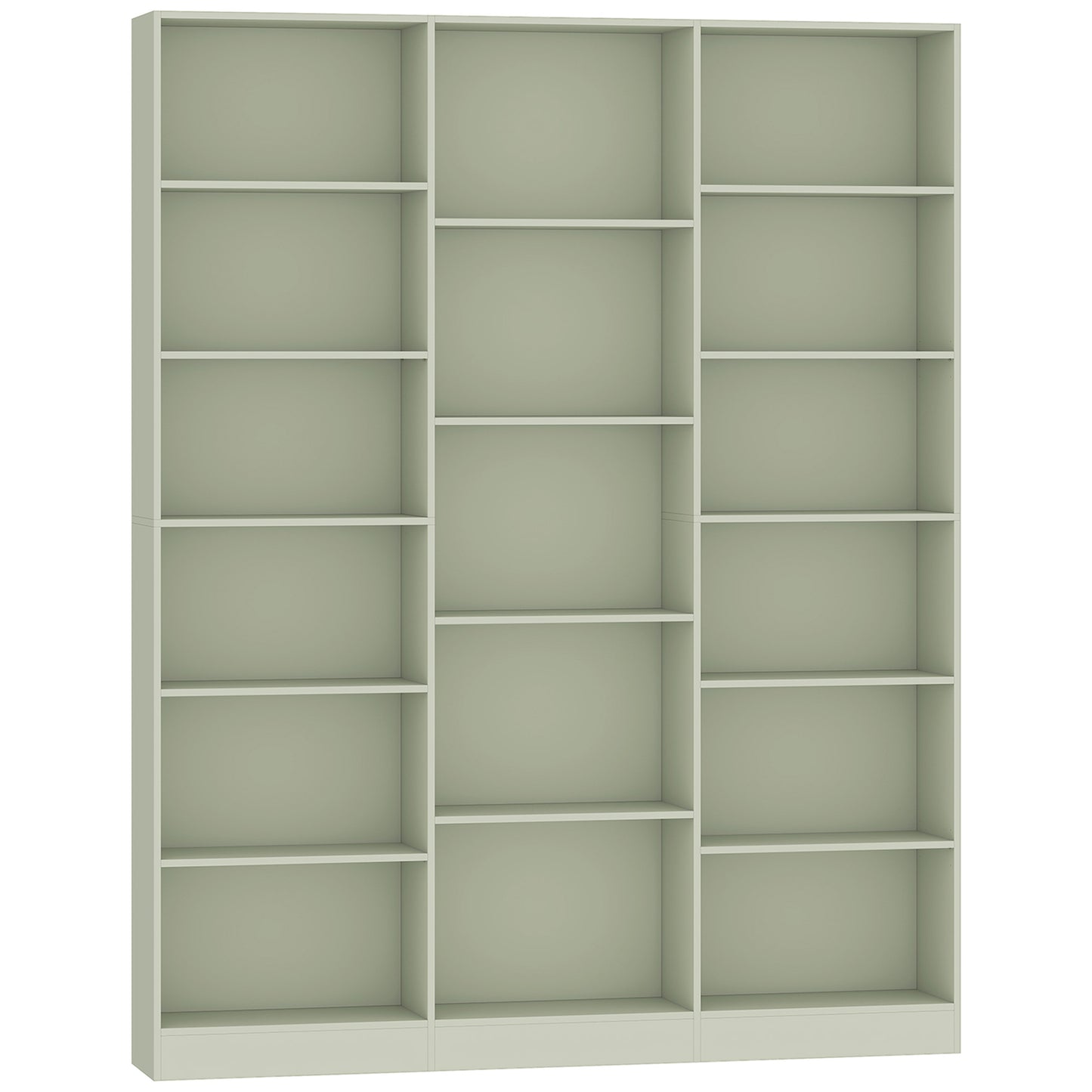 HOMCOM Bookcase with Open Storage, 6-Tier Bookshelf with Anti-Tipping Hardware, Light Green