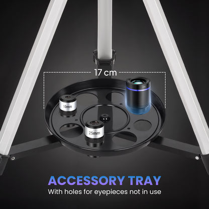 Outsunny Astronomy Telescope for Adults and Beginners with 70 mm Aperture, Carry Bag, White
